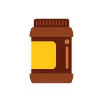Chocolate spread jar presenting empty space for branding vector