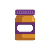 Peanut butter jar with blank label, perfect for branding vector