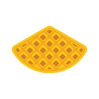 Half circle waffle is isolated on a white background vector