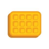 Delicious square waffle with syrup appearing golden brown vector
