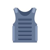 Bulletproof vest offering protection from gun violence vector