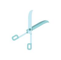 Grass shear cutting grass icon showing gardening tool vector