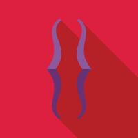 Curly brackets programming symbol reflecting on red background vector
