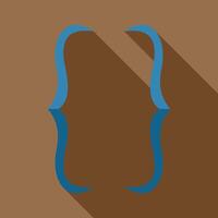 Curly brackets symbol representing programming and coding vector