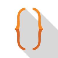 Curly brackets symbol representing coding and programming vector