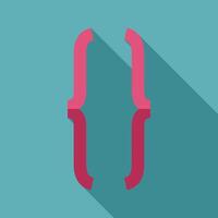 Curly brackets programming code symbol representing software development vector