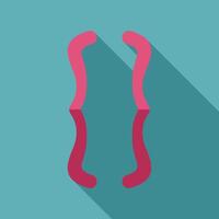 Curly brackets symbol representing coding and programming on blue background vector