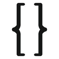 Curly brackets representing coding and programming languages vector