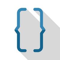 Curly brackets symbol representing programming and coding vector