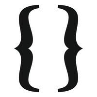 Curly brackets symbol representing code block in programming vector