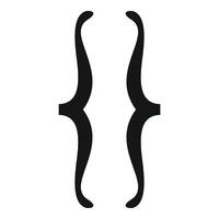 Curly brackets representing code block in programming vector