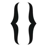 Curly braces showing programming code symbol vector