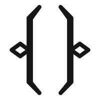 Black brackets enclosing empty space, modern design element vector
