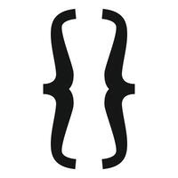 Curly brackets representing coding and programming languages vector