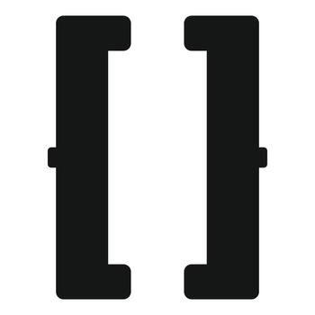 negro cuadrado soportes representando codificación y programación idiomas vector