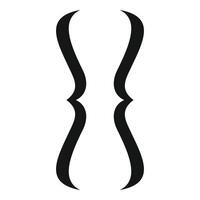 Curly brackets symbol representing code block or set notation vector