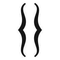 Curly brackets symbol representing code block or set notation vector