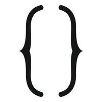 Curly brackets enclosing empty space, programming and coding concept vector