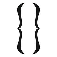 Curly braces showing programming language syntax vector