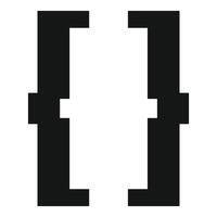Square brackets representing coding and programming languages vector