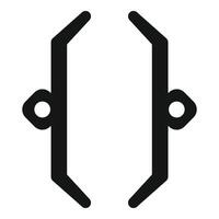 Curly brackets symbol representing code block in programming vector