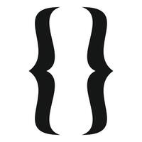 Curly braces showing programming code snippet vector