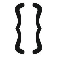 Curly brackets representing code block in programming vector