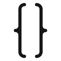 Curly brackets representing code block in programming vector