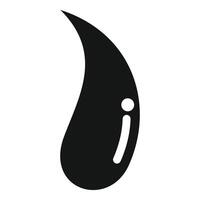 Big black drop falling down with light reflection vector