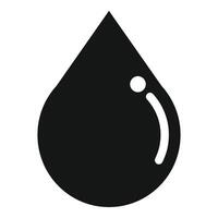 Black drop of water falling down creating a little splash vector