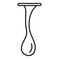 Ink drop is falling down creating a long thin thread vector