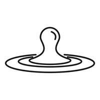 Water drop is creating concentric circular ripples on a liquid surface vector