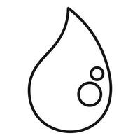 Water drop with bubbles showing purity and freshness vector