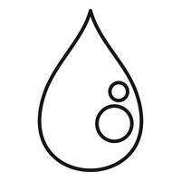 Water drop with bubbles showing hydration and purity vector