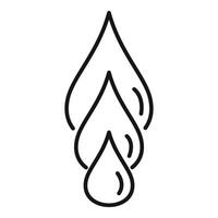 Blood drop forming from three smaller blood drops icon illustration vector