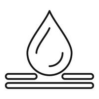 Water drop balancing on two lines symbolizing purity and minimalism vector