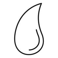 Drop of water falling down creating a splash effect with black outline on white background vector