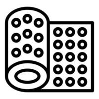 Rolled bubble wrap protecting fragile items during shipping vector