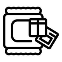 Wet wipes pack with square sachet and rectangular sachet coming out from it vector
