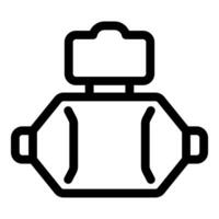 Car engine showing pistons and spark plugs in simple linear design vector