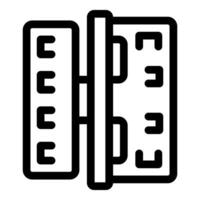 Server rack being connected to network hardware patch panel cable management icon vector
