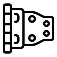 Plumbing fixture flange connecting pipes with securely fastened bolts vector
