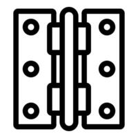 Door hinge icon representing security and access control vector