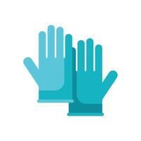 Two medical gloves showing open hands with all fingers extended vector