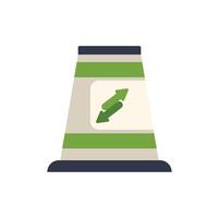 Green energy traffic cone showing up and down arrows vector