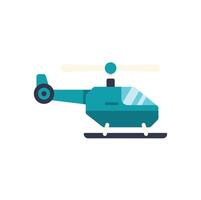 Modern helicopter hovering with rotating blades vector