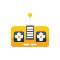 Yellow remote control with antenna extending upwards vector