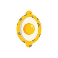 Salted duck egg icon representing asian cuisine ingredient vector