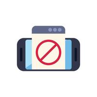 Smartphone displaying website with error message vector
