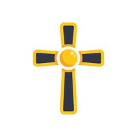 Golden ankh cross representing eternal life in ancient egypt vector